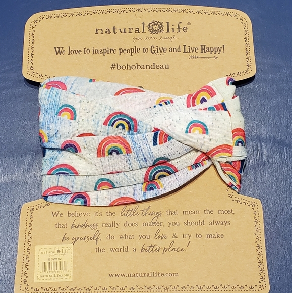 SOLD OUT! Natural Life Rainbow Boho Wrap Headband - Picture 2 of 4